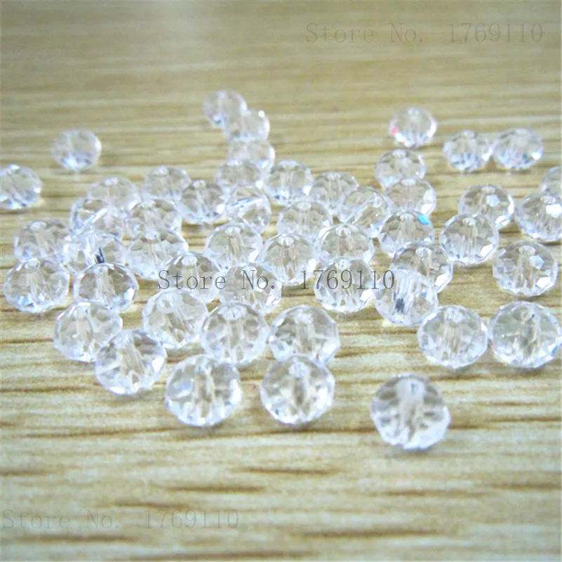 Olive Green Faceted Crystal Glass Rondelle Beads for Jewelry Making - 125pcs, 3x4mm