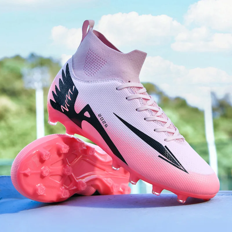 Men's Ultralight High Ankle Soccer Shoes - Non-Slip, High-Quality Football & Futsal Boots