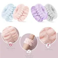 4/2PCS Wrist Washband Microfiber Wrist Wash Towel Band Wristband Scrunchies Wash Face Absorbent Wrist Sweatband Women Headband - Image 4