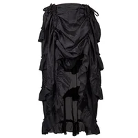 Women Vintage Gothic Long Skirt Sexy High-Low Ruffles Elasticity Pleated Corset Skirts Steampunk Party Pirate Cosplay Costume - Image 3