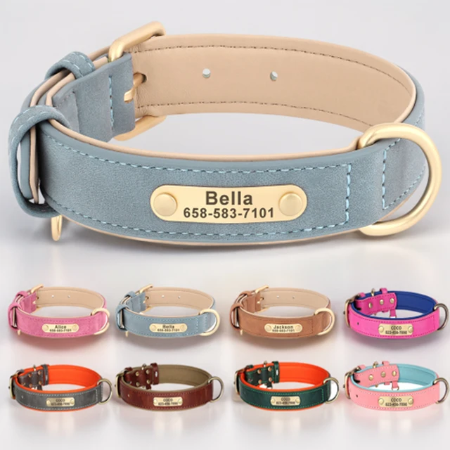 Custom Engraved Dog Leather Collar 1