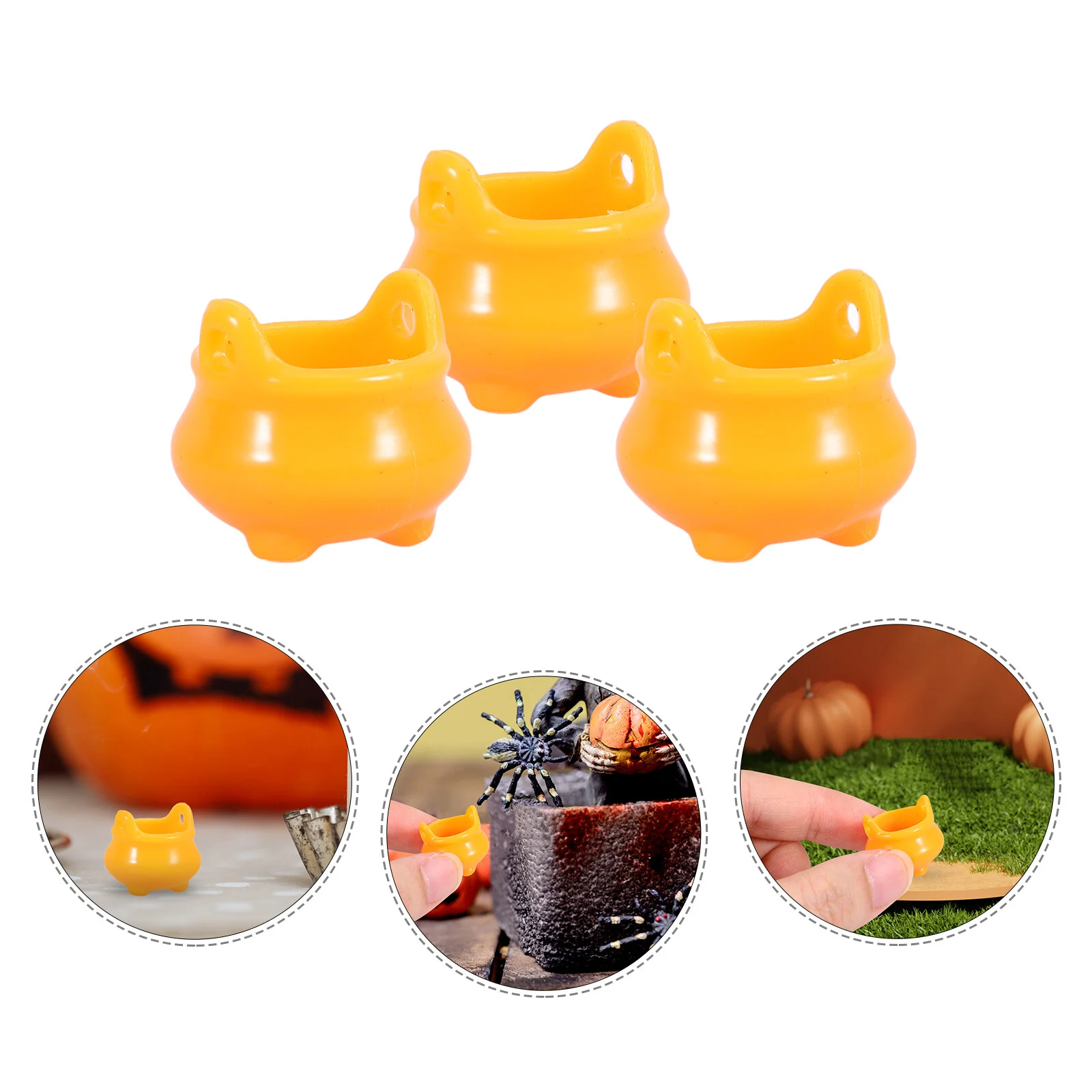 

20pcs Mini Cauldron Ornament Cauldron Pendant Halloween Mini Cauldron Halloween House Decor