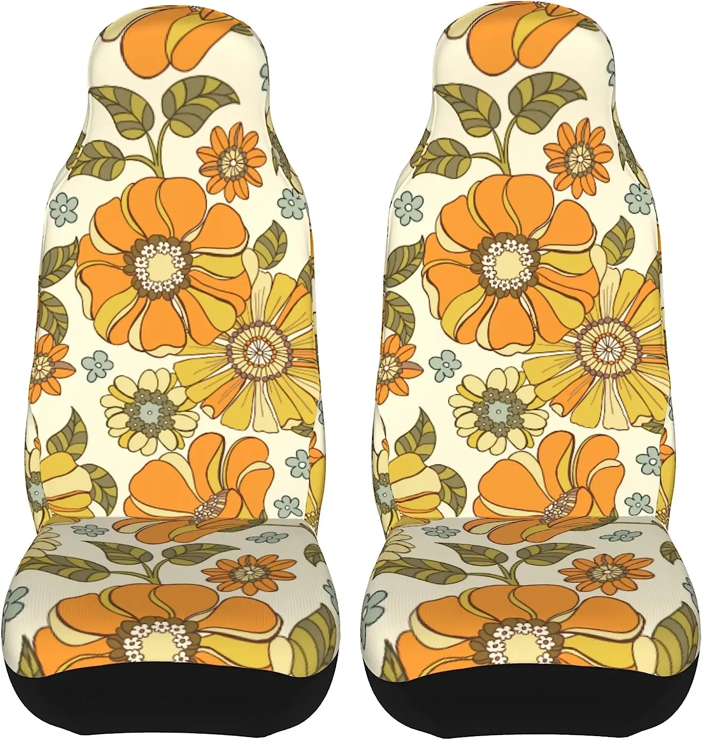 Aoopistc Coprisedili Auto Universali Donna Con Girasole, Morbidi In Poliestere, Fodere Anteriori Con Scritta 'She Is Life Itself'