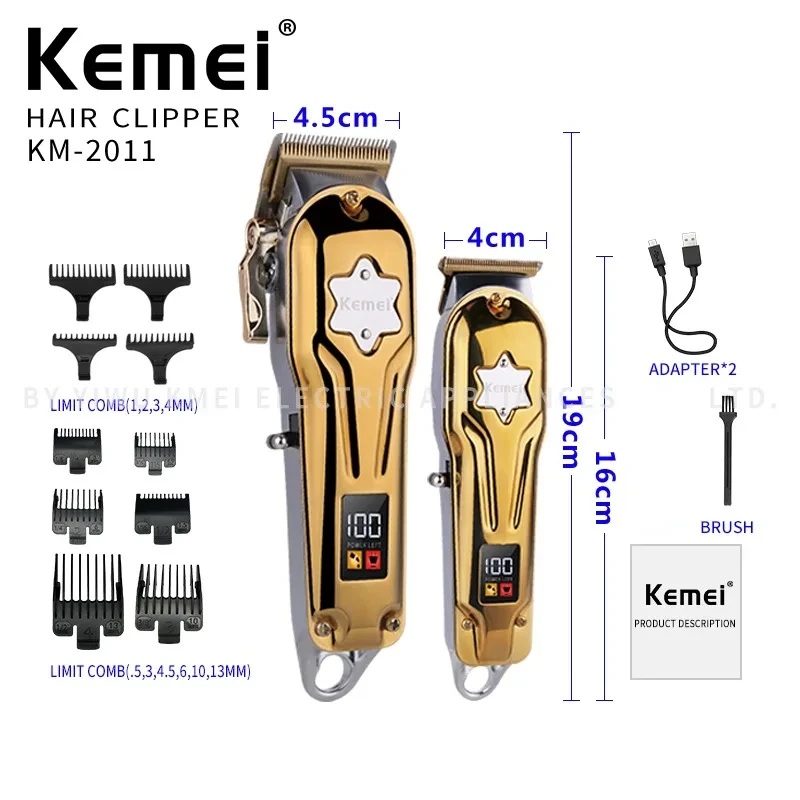 Kemei KM-2011    Ʈ, ǽ Ʈ LED ÷, ݼ  Ŭ, USB  Ʈ, ǰ