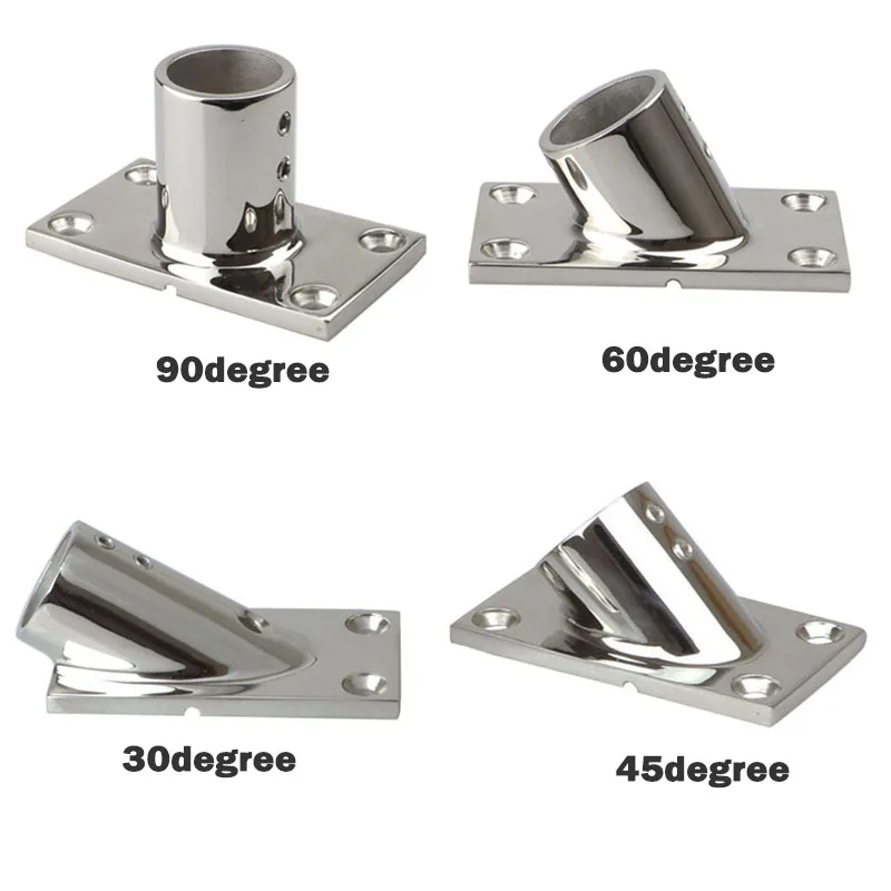 Conectores Corrimão 316 Acessórios Quadrados 30 45 60 90 Graus 22 25 mm Iate Veleiro Trilhos Mount Bracket Hardware Aço Inoxidável