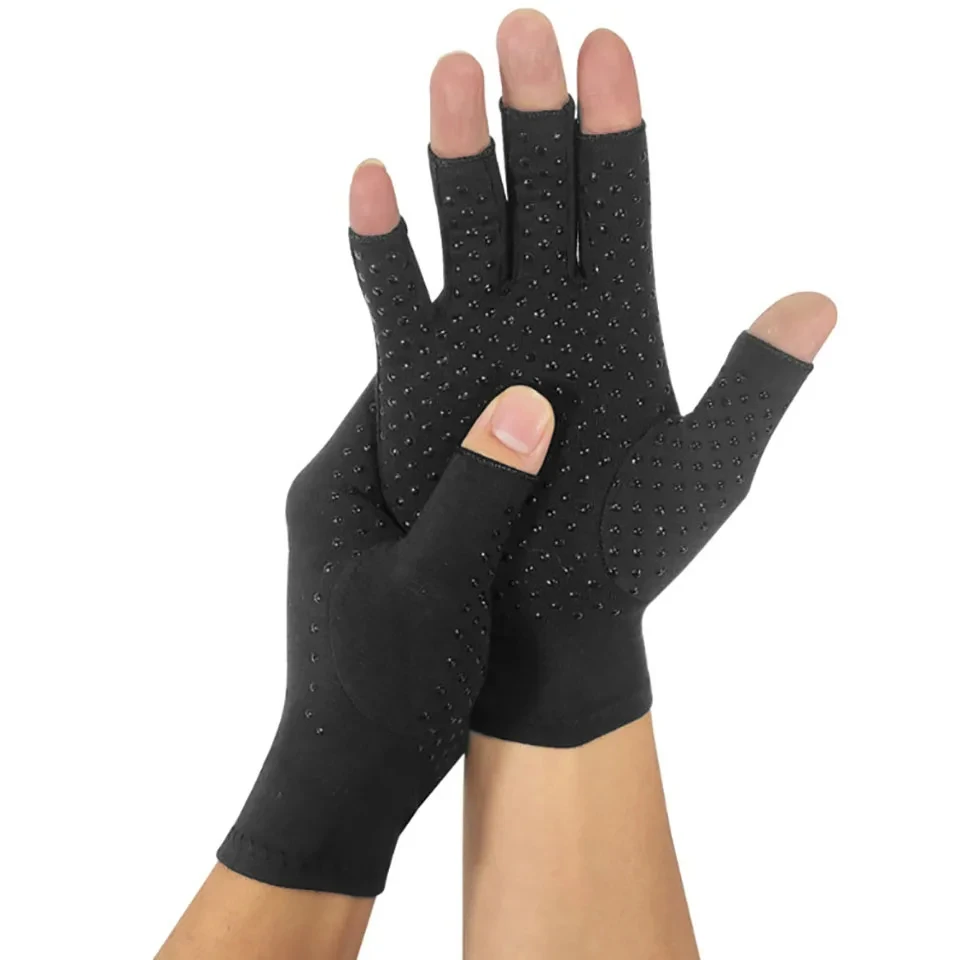 Anti-Arthritis Compression Gloves fingerless gloves compression gloves wrist support arthritis gloves 1 Pair Help Increase Circulation Reducing Pain Fingerless Gloves Arthritis Women Man