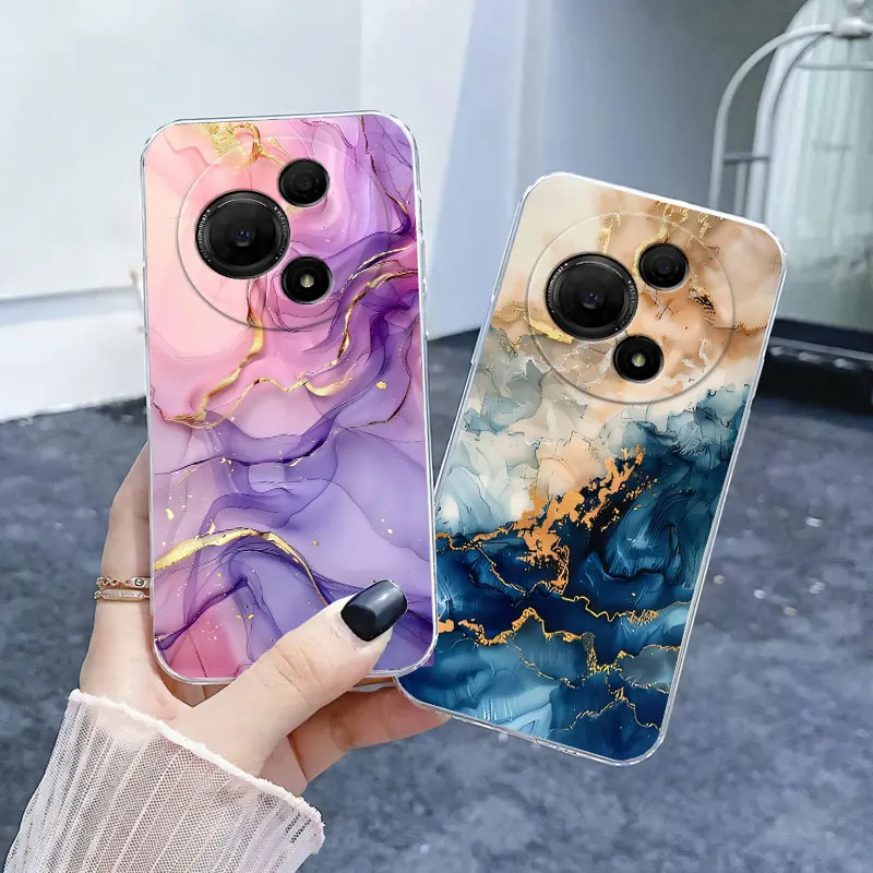 Flower Marble Clear Soft Silicone Phone Case - Enhanced Protection and Style