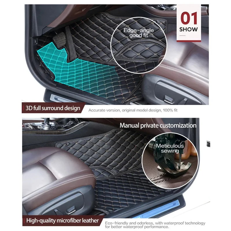 Leather Full Set Car Floor Mats For Geely Atlas Pro Car Floor Mats