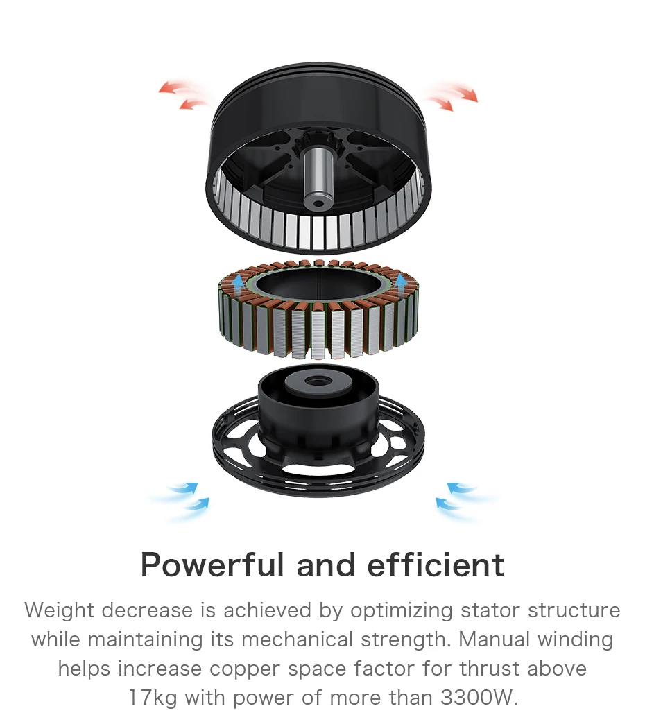 T-MOTOR P80 III 100KV brushless motor for 10Kg 15 Kg Payload Big Gps Uav Drone Agriculture Plant Protection Farm Crop SprayerMotor, powerful and efficient weight decrease is achieved by optimizing stator structure while