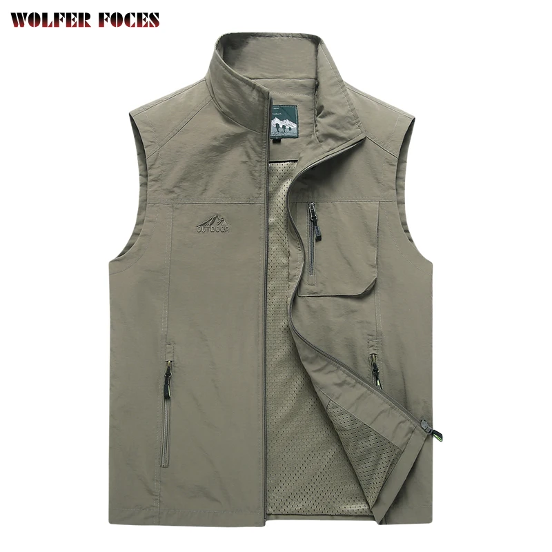 Summer Outdoors Big Size Vest Men's Tactical Vests Men Jackets Autumn