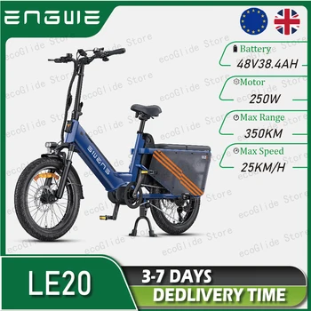 ENGWE LE20 Bicicletta Elettrica 48V38.4AH Doppia Batteria al Litio 20" Seggiolino per Bambini 250W Motore Pendolare Bici Elettrica