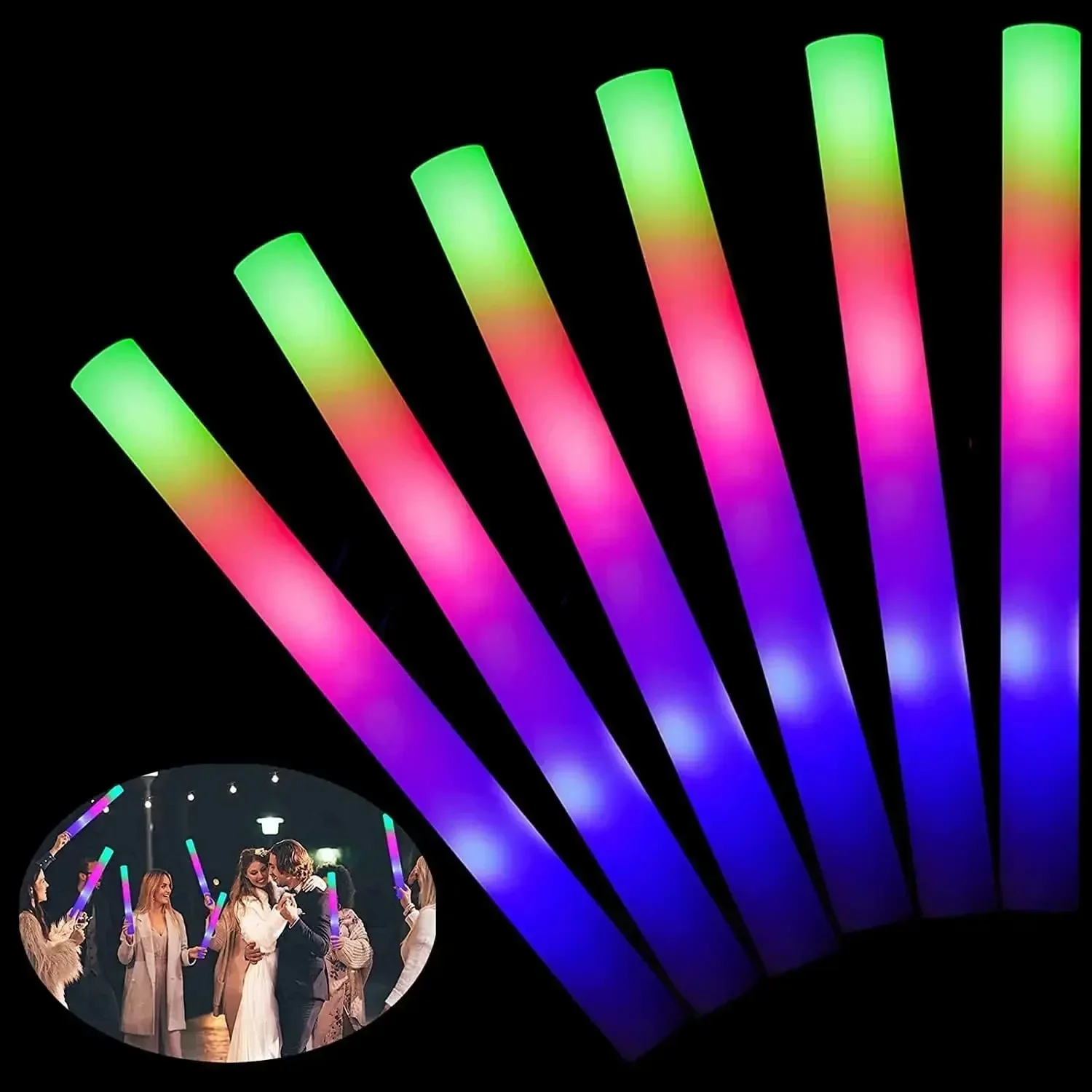 รูปสินค้า LED แสงเรืองสีสันสดใส 50 ชิ้น งานเลี้ยงครบจบในที่เดียว
