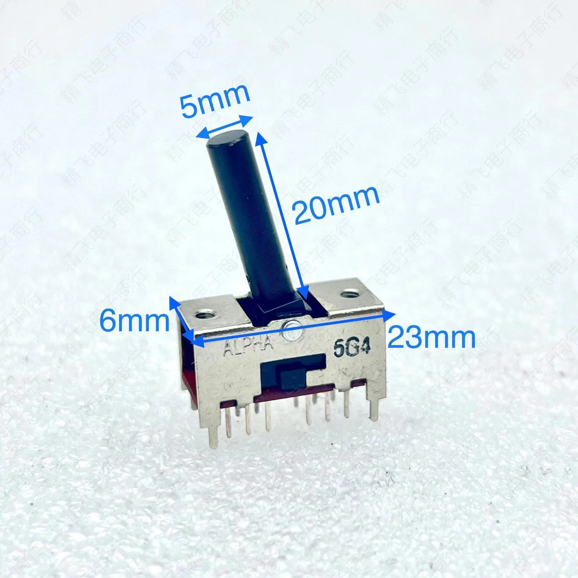 1 PCS Taiwan ALPHA Aihua switch 12 feet 2 gears shaft length 20MM