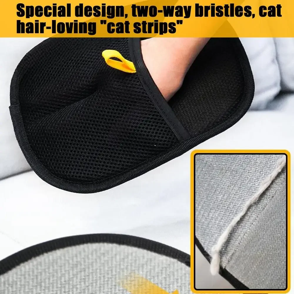 1PC Pet Cleaning Gloves Double-Sided Puppy Dematting Gloves Hands On Multifunctional Pet Hair Remover For Washing