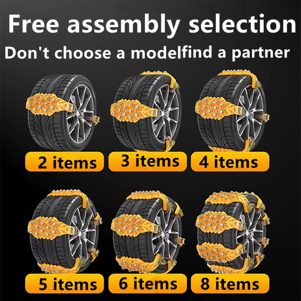 NIUDIWEI Snow chain car snow chains off road wheel for cars Urethane wheels Car anti-skid
