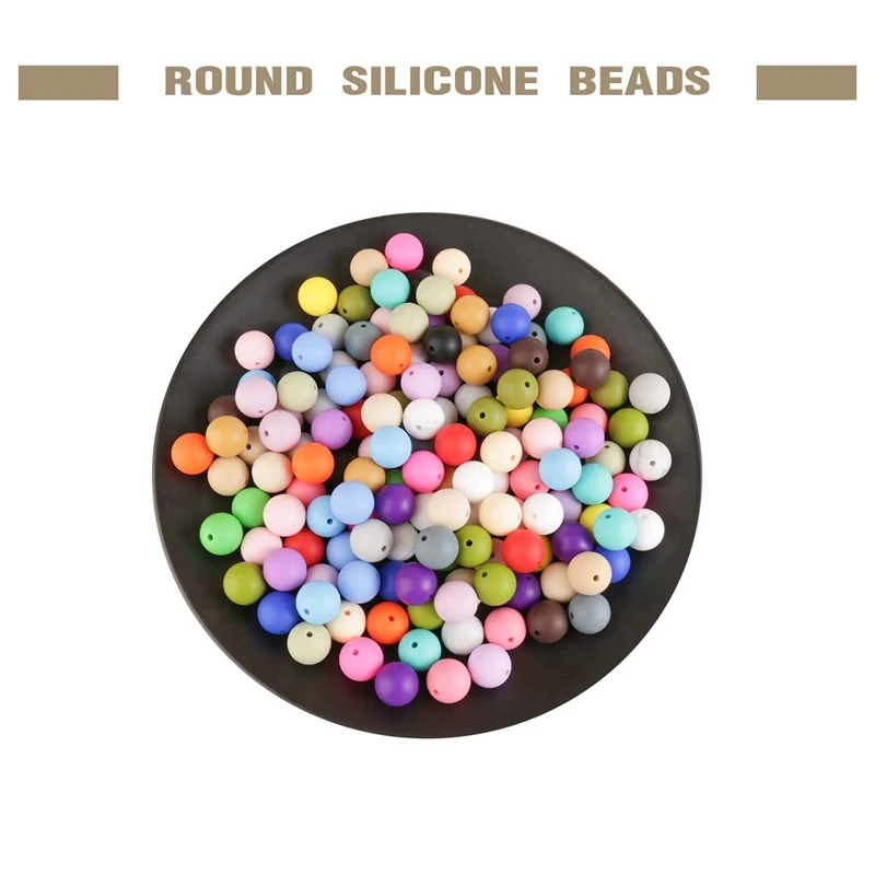 280Piece 15Mm Silicone Beads 30 Mixed Silicone Beads Bulk Round Silicone  Beads For Keychain Making Kit - AliExpress
