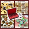 50PCS Wooden Coin Collection Box - Wood Storage Case for Commemorative Coins Organizer Home Organizer adjustable inner pads 6