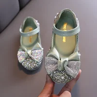 Fashion Children's Sandals 2025 Spring Summer Shining Flowers Sweet Girl Princess Shoes Dance Performance Kids Sandals 1
