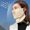 Summer UPF50+ Breathable Thin Chiffon Facial Sunscreen Mask Sports Cycling Driving UV Protection Ice Silk Adjustable Buckle 2
