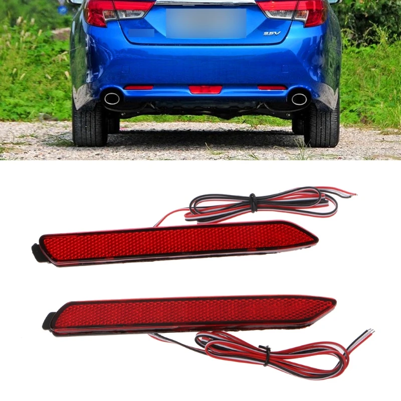

2Pcs LED Rear Bumper Reflector Fog Tail Stop Brake Light for Camry for Innova