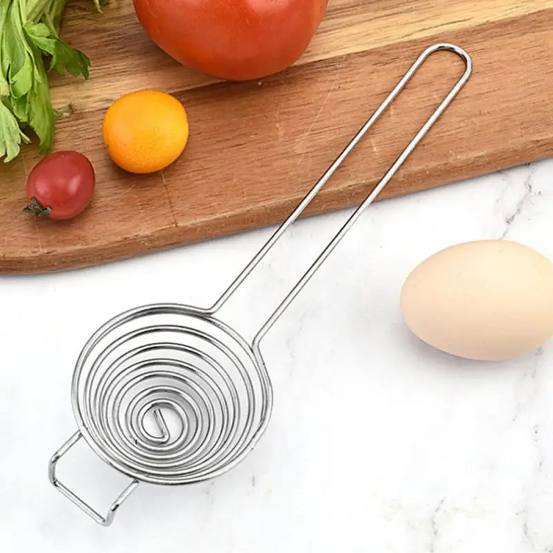 Kitchen Tool Egg Separator Long Handle Egg White Separator Food Grade Stainless Steel Yolk Divider Filter egg separator