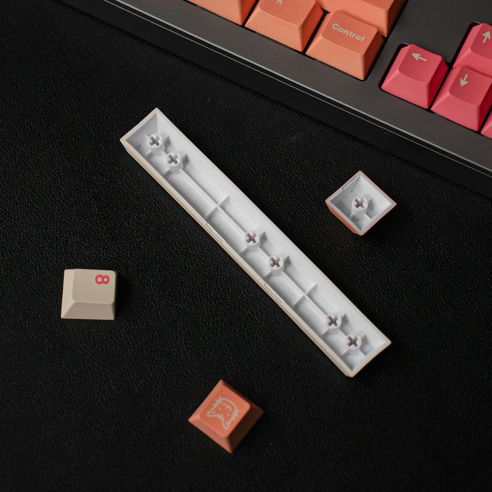 gmk laranja boi grande conjunto cherry profile keycap inglês personalizado personalidade keycaps para jogo de teclado mecânico