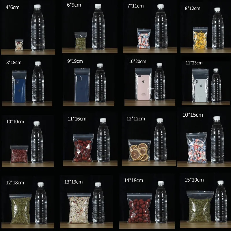 0.16mm Thick Zip Lock Bag Plastic Ziplock Transparent Pouch Poly Zipper Bag Hard Durable Resealable Self Sealing Storage Bag 3