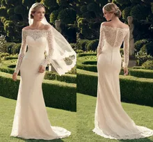 

vestido de noiva 2018 Fashion Long Sleeves mermaid Court train bridal gown free shipping robe de mariee bridesmaid dresses