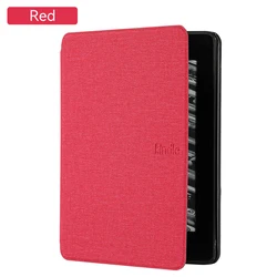 Premium Magnetic Smart Fabric Cover for Kindle Paperwhite 10th Generation (Red)