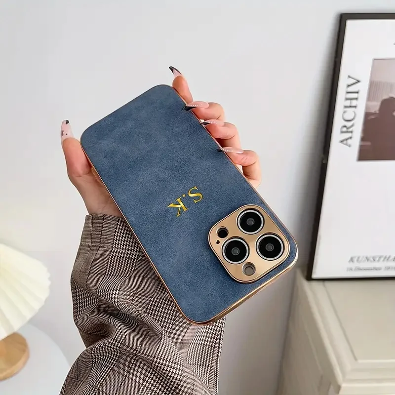 Luxury Matte Lambskin Personalized Case For iPhone 16 15 14 thumbnail 4