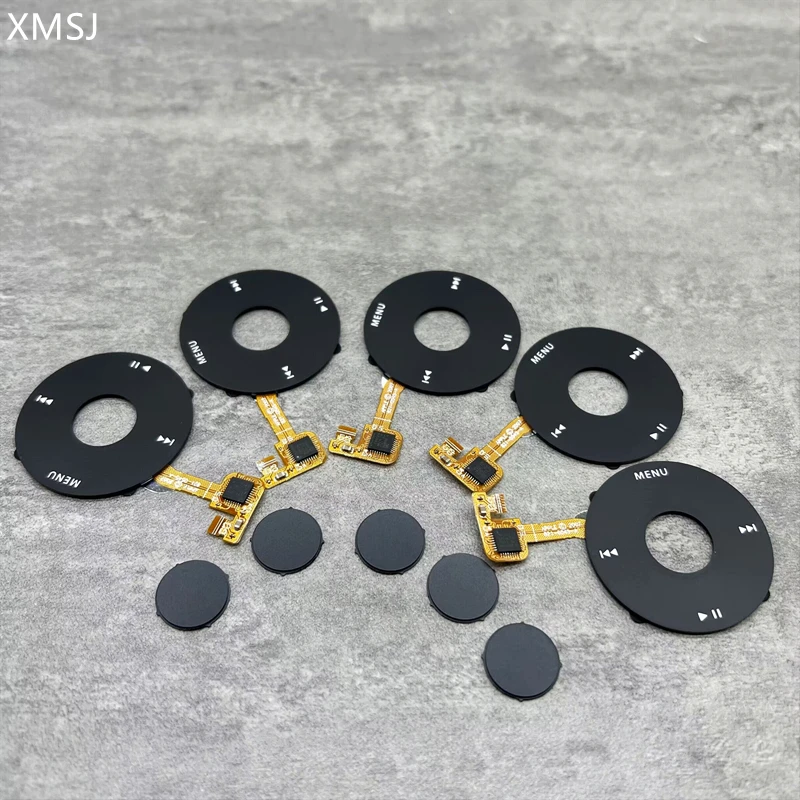 5 Pz/Lotto Black Clickwheel Click Wheel E Tasto Centrale Nero Per Ipod 6Th 7Th Classic 80Gb 120Gb Thin Thin 160Gb