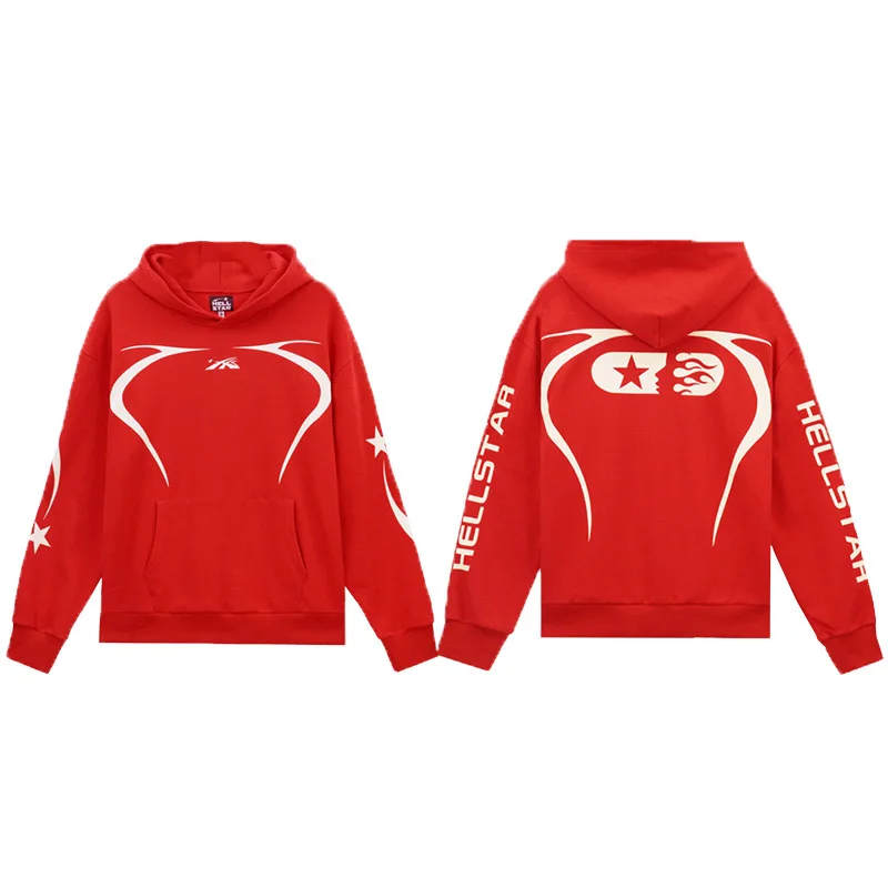 2025 Spring New Autumn/Winter Wash Water Printed High Quality looped Cotton Hoodie Set for Men and Women 6