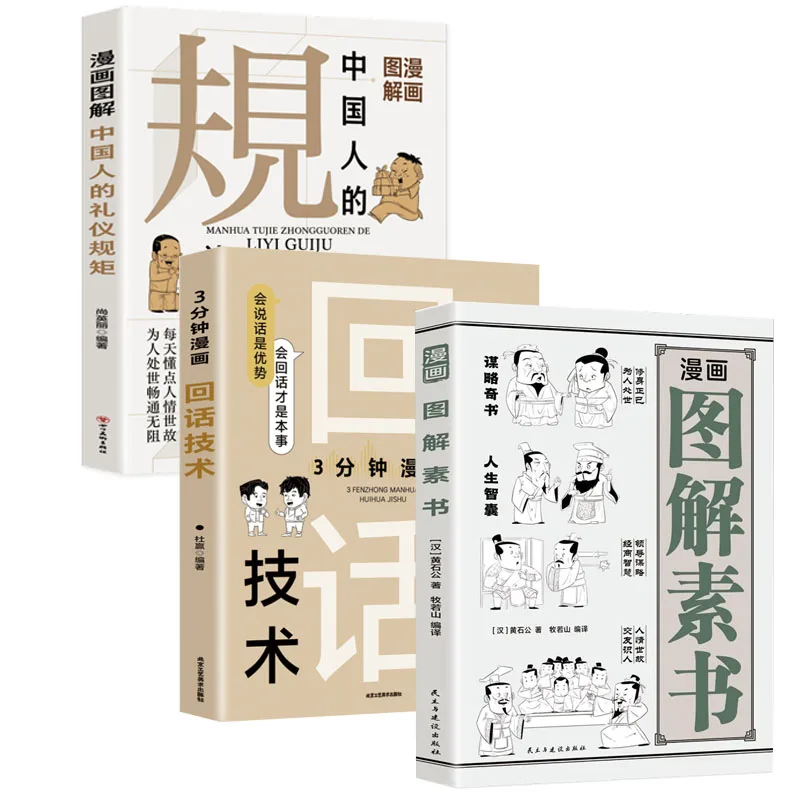 

Комиксные книги, иллюстрация китайской этикетки, Техника ответа назад, простые книги High EQ, книга для встреч, людей, подчеркивающих навыки