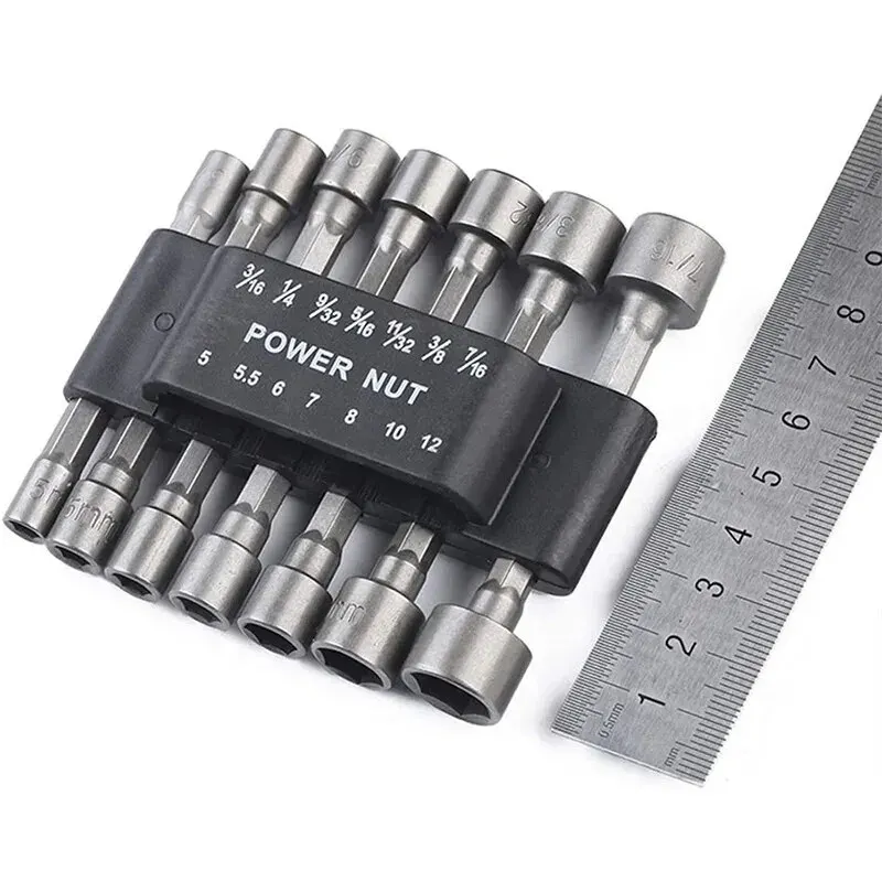 Xinfu 9PCS/14PCS Hex Socket Sleeve Nozzles Nut Driver Bit Set