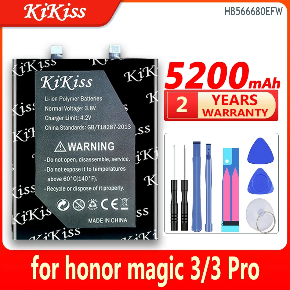 

KiKiss Li-ion Battery HB566680EFW 5200mAh for honor magic 3 pro 3pro magic3 magic3 pro magic3 Bateria