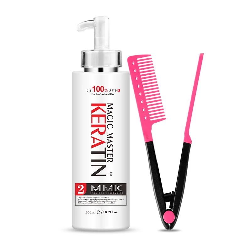 Coconut Good Smelling 300ML Magic Master Keratin for Hair Treatment Straightening Frizzy and Smooth Shiny Hair Free Comb