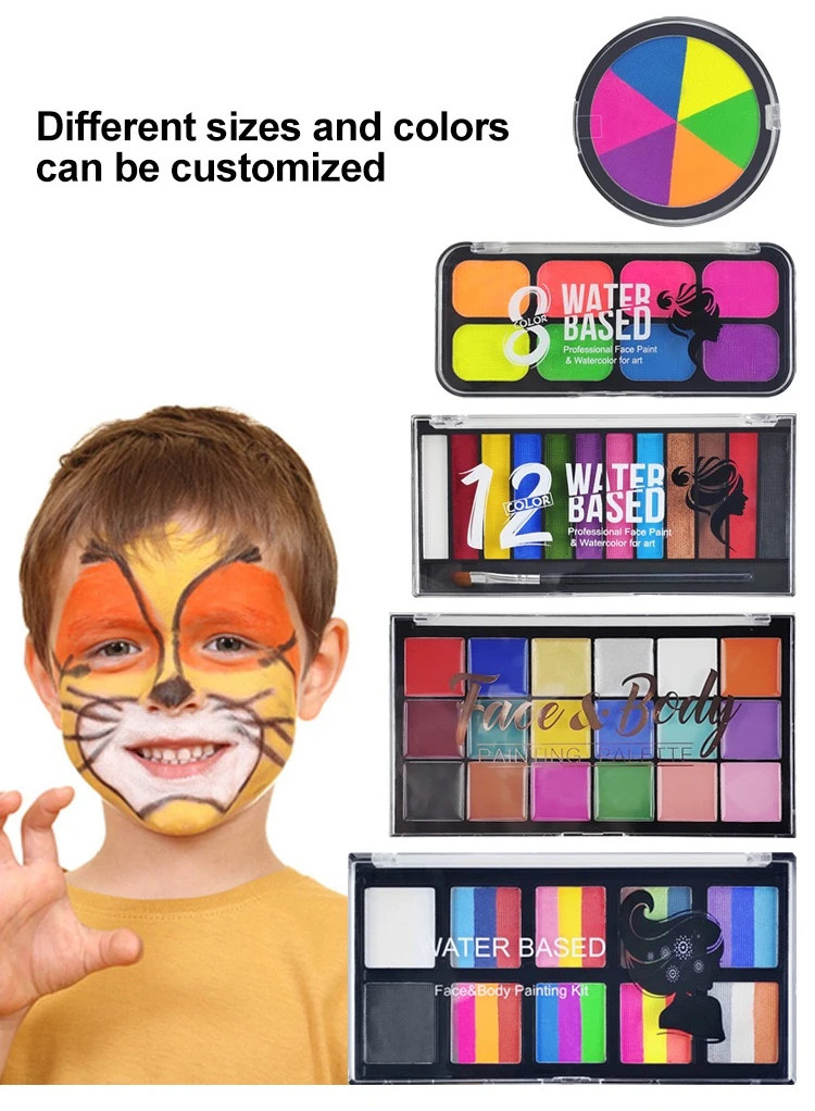 Acheter Manyi 12 couleurs Flash visage corps peinture peinture à l'huile  Art maquillage ensemble Kit fête d'halloween
