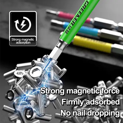 GREENERY Rainbow Hex Key Allen Wrench Screwdriver Bit Set Electric Power Drill Color-Coded Strong Durable Magnetic Repair Tools - Image 3