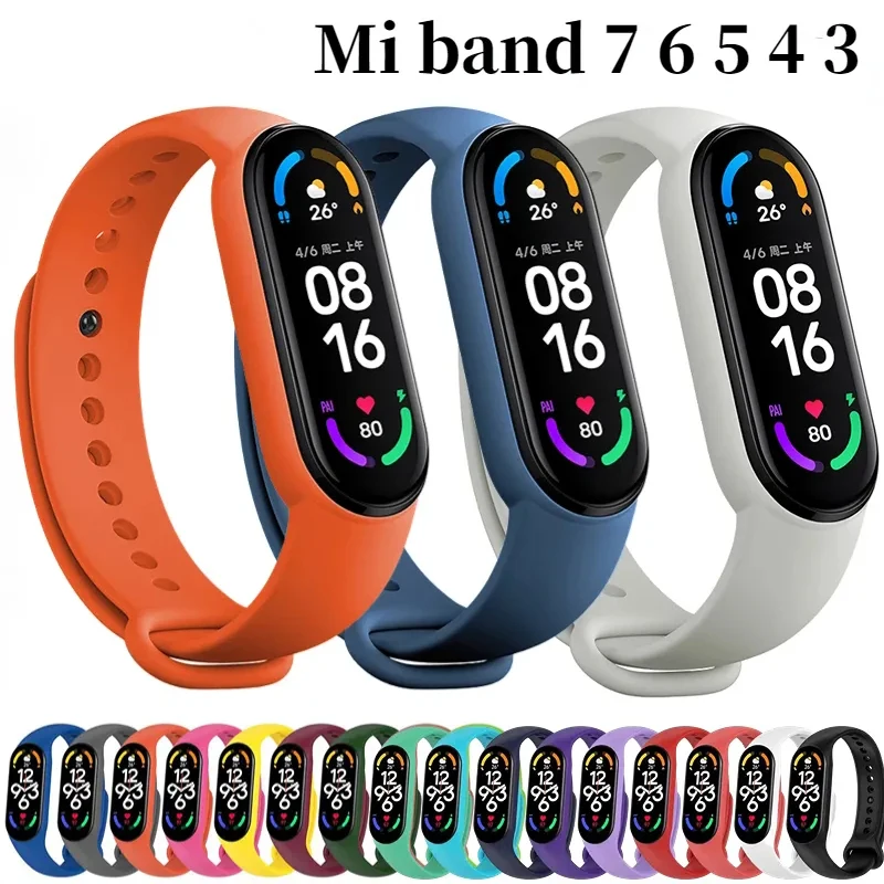 Cinturino Per Xiaomi Mi Band 7 Cinturino Sportivo Bracciale In Silicone Mi Band 5 Band 6 Band 7 Cinturini Di Ricambio Per Cinturino Mi Band 6