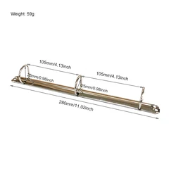 Durable Metal D - Shaped Ring Binder Clips with Detachable Buckle (280 25x25mm)