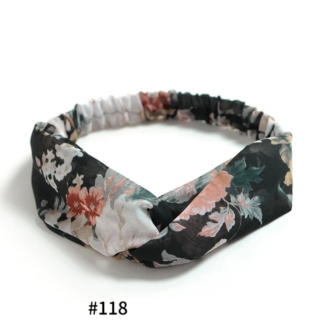 Summer Bohemian Bandanas Elastic Hair Bands Yoga Exercise Cotton Headband Women Headwear Print Vintage Cross Unisex Scrunchies Print Cross118