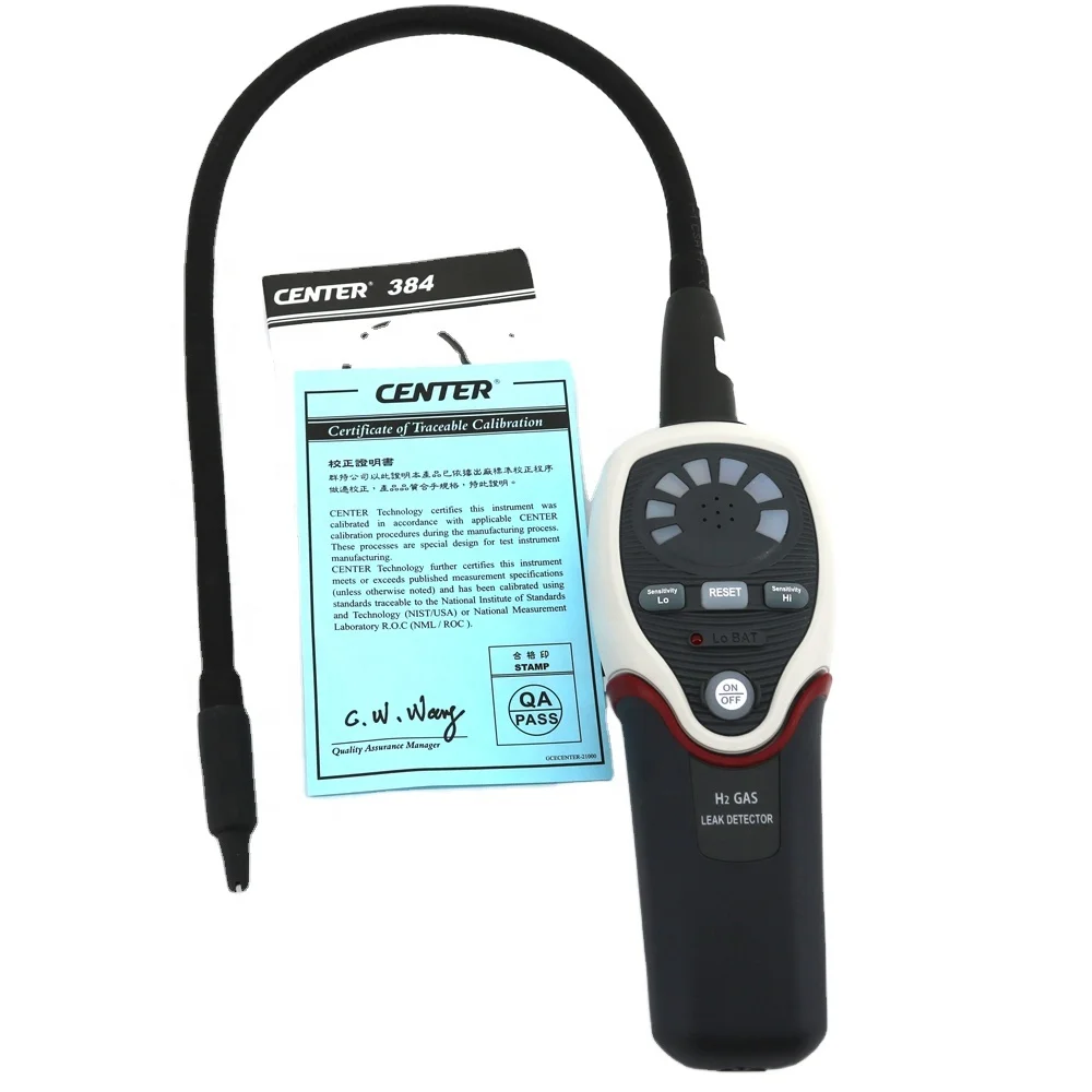 

CENTER-384 Digital Track Gas Leak Detector 5% Hydrogen (H2) + 95% Nitrogen (N) Refrigeration Detector