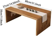 Coffee Table Low Tatami Table, Unique Portable Solid Wood Japanese Style Low Tea Table for Sitting on The Floor Easy Storage 2