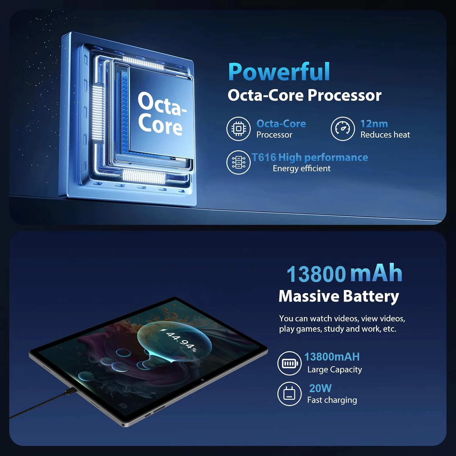 초대형 화면 14인치 글로벌 버전 안드로이드 15 태블릿 PC 전화 통화 가능 20GB 512GB 5G WiFi GPS 구글 플레이 탭 패드