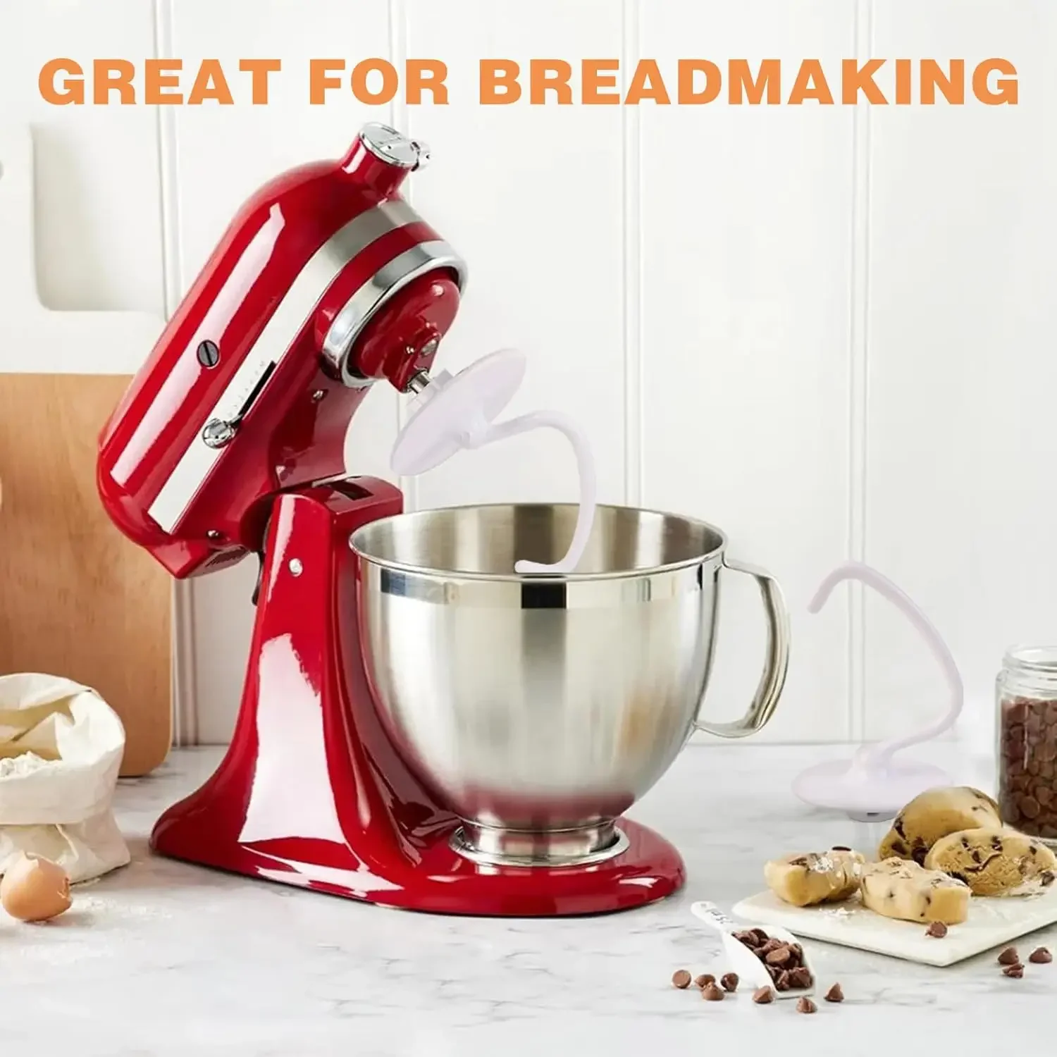 Aluminum Alloy Spray Dough Hook K45 K45SS KSM90 KSM150 Accessories and Attachments Kitchenaid 4.5-5 Quart Stand Mixers
