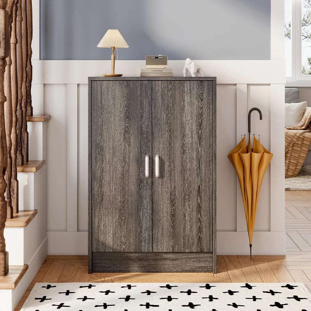 6-Tier Wood Grain Shoe Cabinet, 60cm W x 35cm D x 92cm H