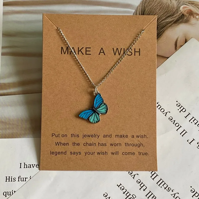 Moud romantesch Päiperlekskette fir Fraen a Meedercher blo wäiss orange Faarf Déier Design Choker Hals_voghion.com