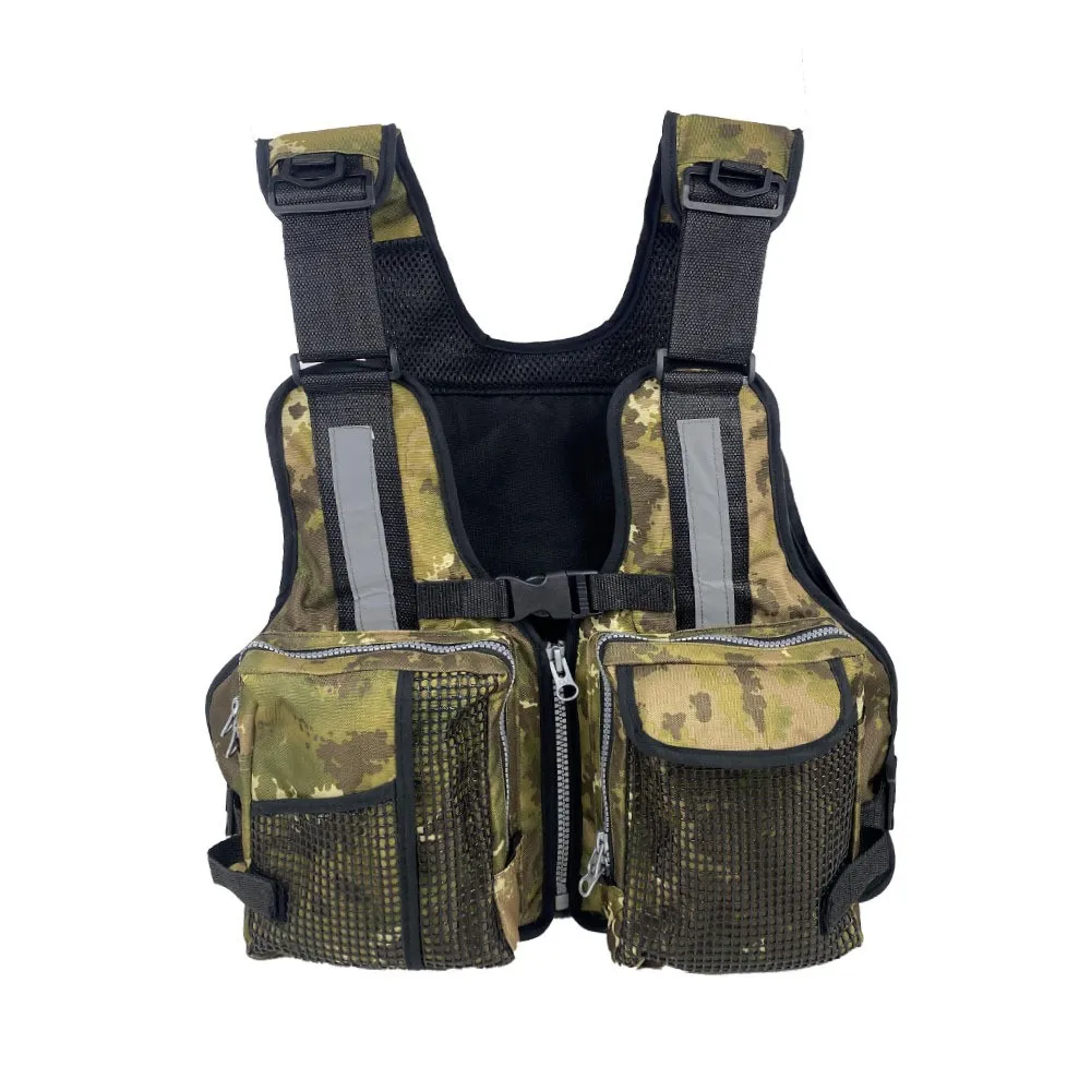 Description Picture 5 of itemNylon Rescue Jacket Adult Swimming Life Vest Outdoor Buoyancy First Aid Kayak Fishing Life Jacket Vest for Drifting Boating