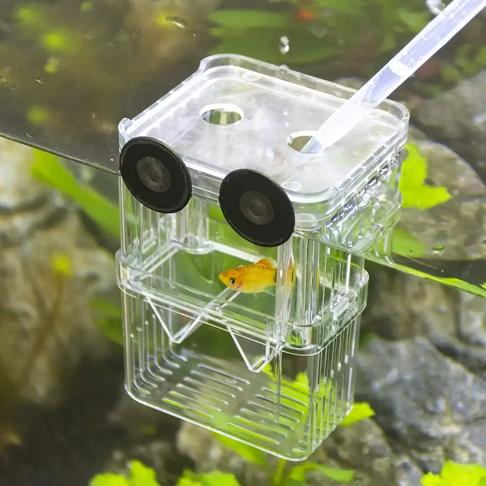Fish Aquarium Breeding Box Durable Betta Fish Tank Isolation Hatching Incubator Baby Shrimp