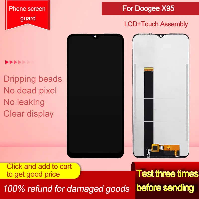 

For Doogee X95 LCD Display + Touch Screen Assembly Replacement Front Screen Repair Parts